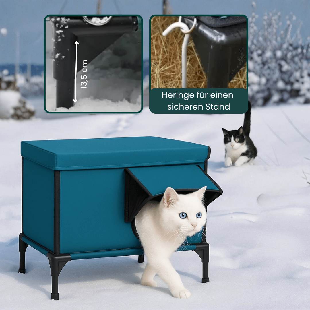 Thermolodge - Katzenhaus mit Vordach