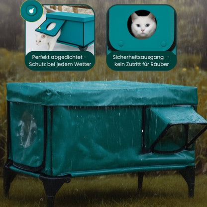 Thermolodge - Katzenhaus mit Vordach