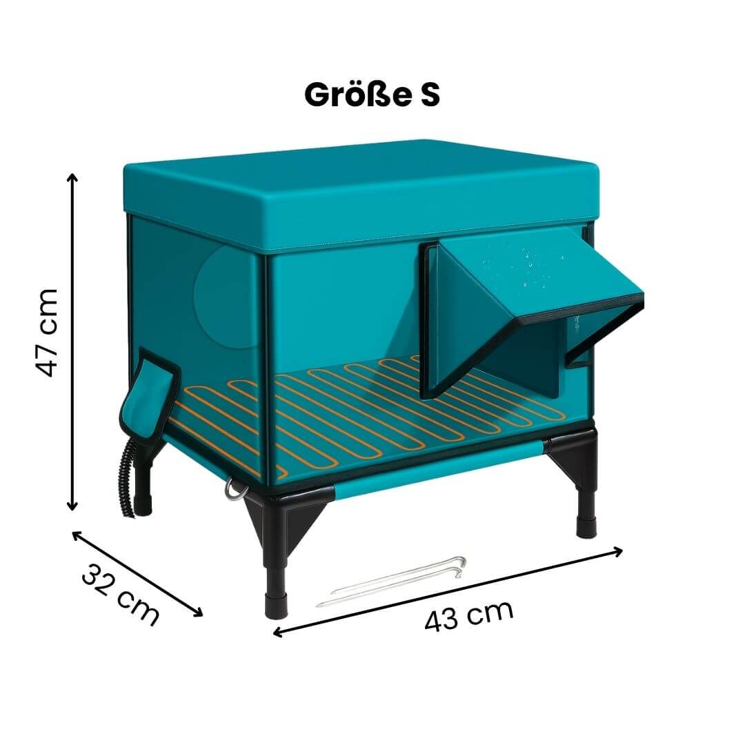 Thermolodge - Katzenhaus mit Vordach