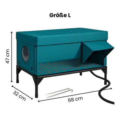 Thermolodge - Katzenhaus mit Vordach