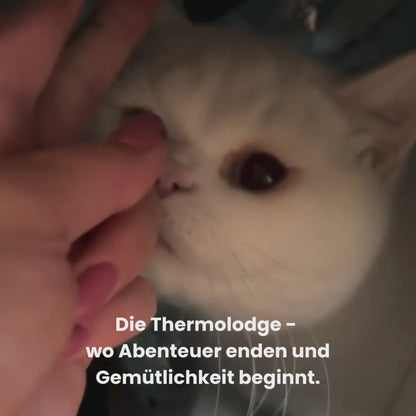 Thermolodge - Katzenhaus mit Vordach